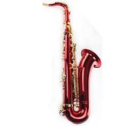 B-Flat Alto Saxophone Superficie Crimson Lacado Llave Gold Key Sax Instrumentos Musicales Latón Instrumento Viento