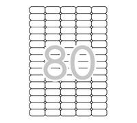 APLI 10199 - Etiquetas blancas removibles 35,6 x 16,9 mm 25 hojas A4