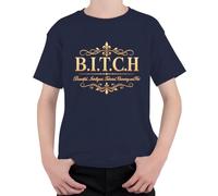 B.I.T.C.H. Beautiful Intelligent Talented - Camiseta infantil, azul marino, 116