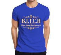 B.I.T.C.H. Beautiful Intelligent Talented - Camiseta para hombre, azul, S