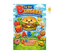 B Is for Burgers: A Fun Food Alphabet Book for Preschool Kids: A Fun and Educational ABC Food Book for Toddlers, Preschoolers, and Early Learners