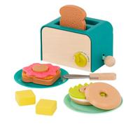 B. Juego de tostadora de Desayuno - Juego de Brunch de 14 Piezas - Tostadas y Sonidos emergentes - Juguetes de simulación - 3 años + - Mini Chef - Juego de Desayuno