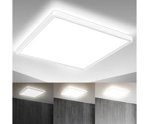 B.K.Licht 22 Watt Panel LED Cuadrado I regulable I ultra plano I luz indirecta I función de memoria I lámpara de techo LED I color de luz blanca neutra I 420x420x29mm I plafon led techo