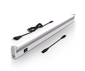 B.K.Licht barra LED con interruptor de encendido/apagado, ajustable de blanco cálido a blanco neutro, ampliable, inferior para cocina, iluminación para armarios, lámpara, 54,7 x 6,1 x 2,4 cm, plateado