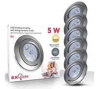 Foco empotrable extraplano Ø82mm I 6 x 5W Bombillas LED 3000K 230V I Downlight IP23