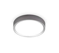 B.K.Licht I 12 W LED luz de techo I 4.000K I 25 cm de diámetro I 1.200 lumen I luz blanca neutra I plata I plafon led techo