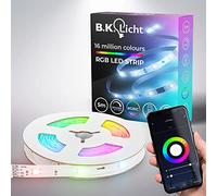 B.K.Licht I Tira LED Wifi RGBIC 5 m I Control por App I Sensor de Música I Barra de Luz I LED Chaser I Tira LED RGBIC I Compatible con Alexa I Banda LED Inteligente I Autoadhesiva.