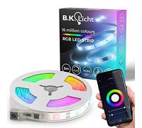 B.K.Licht I Tira LED Wifi RGBIC 5 m USB I Control por App I Sensor de Música I Barra de Luz I Tira LED RGBIC I Compatible con Alexa I Autoadhesiva.