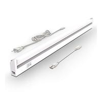 B.K.Licht Iluminacion bajo armarios giratoria I Pantalla Carcasa color blanco I LED iluminacion bajo mueble, Tubo fluorescente con interruptor de luz I 2700K - 4000K, 450lm