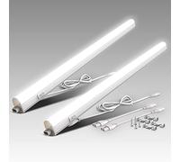 B.K.Licht - Juego de 2 Barras LED, Luz Blanca neutra, 87,3x2,2x3 cm, Interruptor de Luz, 15W, 4000K, 1200 Lum, Luces LED Cocina, Luz LED Adhesiva, LED Cocina Bajo Mueble, Luz LED Armario, Blanco