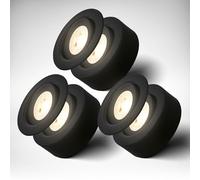 B.K.Licht - Juego de 3 focos empotrables LED 2 en 1 y focos empotrables giratorios, luz blanca cálida, plana, focos LED de 230 V, luces empotradas, focos empotrables, 68 mm de tamaño del agujero, 93 x