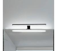 B.K. Licht Lámpara de espejo LED Bill, 60 cm de ancho, negro, metal, 4000 K EC:EPREL:1155677