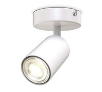 B.K.Licht - Lámpara de techo orientable, 1 x casquillo GU10, máx. 9 vatios, lampara techo, lampara techo para salon, dormitorio, cocina, focos de techo, plafon de techo, Focos LED, Luz LED, Blanco