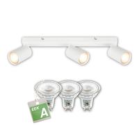 B.K.Licht - Lámpara de techo LED EEK A orientable, 3000K blanco cálido, 2W c/u, 450 lumen c/u, aprox. 50.000h luz, lámpara de techo, lámpara, lámpara de salón, lámpara de dormitorio, 44 cm, blanco