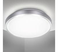 B.K.Licht Lámpara de techo moderna I Ecológico I Fácil montaje I LED Plafón Ø29 cm I Blanco Natural 4000K, 1500LM I Exterior y Interior I Luz de techo I plafon led techo