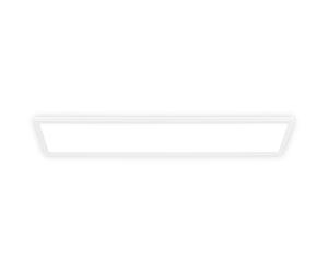 B.K.Licht - Lámpara LED de techo con luz indirecta, plana, luz blanca neutra, IP44, panel, lámpara LED, lámpara de techo, lámpara de baño, lámpara de salón, lámpara de cocina, 98 x 20 x 3 cm, blanca