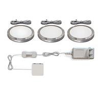 B.K.Licht LED bajo luz de gabinete I Iluminación para Vitrinas I Pack de 3 I Set completo en total 6W I Blana cálida 3000K 510lm I Luz Mueble Cocina