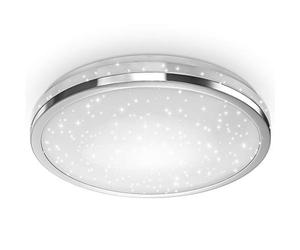 B.K.Licht LED lámpara de techo con decoración estrellar I 24W LED I cielo estrellado I 2200lm I color de luz blanca neutra 4000K I plafon led techo I Ø380mm