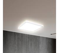 B.K.Licht 18 Watt Panel LED cuadrado I Regulable I Ultra plano I Luz indirecta I Función de memoria I Luz de techo LED I Lámpara de techo I Color de luz blanca neutra I 293x293x28mm I plafon led techo