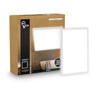 B.K.Licht - Panel LED plano con iluminación indirecta, luz blanco neutro, IP44, plafon led techo baño, lámpara techo, lámpara baño, plafon cucina, 24 x 24 x 3 cm, blanco