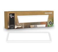 B.K.Licht - Panel LED plano con iluminación indirecta, luz blanco neutro, IP44, plafon led techo baño, lámpara techo, lámpara baño, plafon cucina, 58 x 20 x 3 cm, blanco