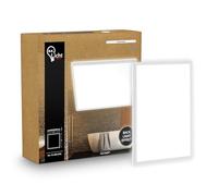 B.K.Licht - Panel LED plano con iluminación indirecta, luz blanco neutro, IP44, plafon led techo baño, lámpara techo, lámpara baño, plafon cucina, 29 x 29 x 3 cm, blanco