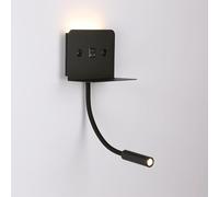 B·LED BARCELONA LED - Aplique de pared para lectura SLANGE 2" - 3W + 6W - Puerto USB + USB-C - Blanco Cálido