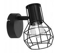 B·LED BARCELONA LED BarcelonaLED Aplique de Pared o Techo Vintage con Pantalla de Jaula Orientable Diseño Nórdico Industrial Color Negro para Bombillas Casquillo E14