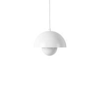 B·LED BARCELONA LED BarcelonaLED Lámpara Colgante Blanca - Diseño Retro “Flower Pot” con Luz Indirecta y Pantalla Semiesférica, Estilo Vintage Moderno para Salón, Comedor o Dormitorio, Casquillo E27