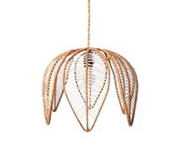 B·LED BARCELONA LED - Lámpara colgante de ratán en forma de flor BINTAN