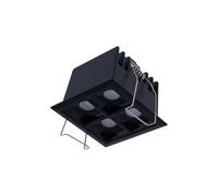 B·LED BARCELONA LED - Downlight LED cuadrado empotrable 8W - 4 Focos - UGR18 - CRI90 - Chip - Negro - Blanco Neutro