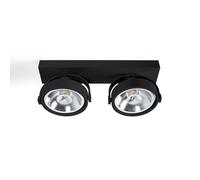 B·LED BARCELONA LED - Foco de techo doble orientable IRIS + 2 bombillas AR111 GU10 - Blanco Neutro
