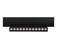 B·LED BARCELONA LED - Foco lineal orientable para carril magnético 48V- 12W - 4000K - Chip - UGR18 - Negro - Blanco Neutro