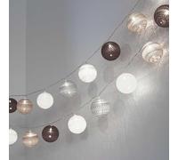 B·LED BARCELONA LED - Guirnalda LED bolas de algodón 20 Bolas con USB 3m-IP44-4cm