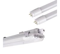 B·LED BARCELONA LED - Kit pantalla estanca doble 60cm + 2 tubos LED T8 9W - 4000K - Blanco Neutro