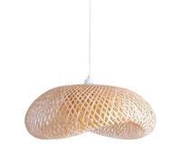 B·LED BARCELONA LED Lámpara colgante de mimbre Vimet Lite. Lámpara de techo artesanal Natural estilo Boho, portalámparas Blanco E27 para Isla Cocina, Salón, Comedor, Dormitorio