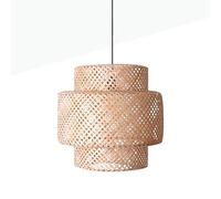 B·LED BARCELONA LED - Lámpara mimbre de Techo Colgante Nórdico, Pantalla Ratán Bambú con Portalámparas E27 | Lámpara colgante para Comedor, Salón, Bares y Restaurantes