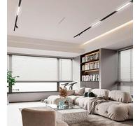 B·LED BARCELONA LED - Luminaria lineal LED opal para carril magnético 48V - 10W - Negro - Blanco Neutro