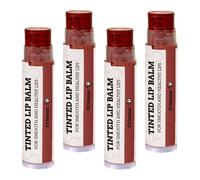 B lsamo labial con color de Earths Daughter - Paquete de 4 de color carmes - Cera de abeja, aceite de coco, manteca de cacao, vitamina E - Hidra