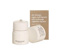B lsamo labial hidratante The Therapy Vegan Lip Butter de The Face Shop. Mascarilla de noche con manteca de karit , aceite de girasol y p ptidos