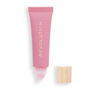 B lsamo labial hidratante y voluminizador Revolution Beauty Juicy Peptide con color transparente, vitamina E y p ptidos, color fresa rosa, 0.27 o