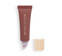 B lsamo labial hidratante y voluminizador Revolution Beauty Juicy Peptide con color transparente, vitamina E y p ptidos, color nude latte, 0.27 o