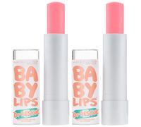 B lsamo labial medicado Baby Lips Dr. Rescue de Maybelline New York, maquillaje Coral Crave, paquete de 2