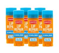B?lsamo labial reparador para labios secos y agrietados de OKeeffes Cooling Relief, paquete de 6 unidades