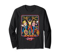 B.M.Hex Gang Girl Bike Retro Vintage Funny Adult Humor Manga Larga