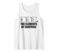 B O O Elementos DE Sorpresa Mesa Periódica Halloween Meme Camiseta sin Mangas