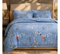 B O S A L O N I HOME Juego de funda nórdica de matrimonio 4 piezas 220 x 230 con sábana 160 x 200 + 35 y 2 fundas de almohada 50 x 80 - Microfibra suave transpirable - Bouquet Harmony Collection