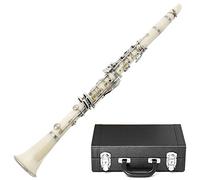 B Plana Clarinete Blanco Clarinete Color Claro Instrumento Musical Clarinetes (Color : White+imitation leather case)