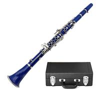 B Plana Clarinete Blanco Clarinete Color Claro Instrumento Musical (Color : Blue+imitation leather case)