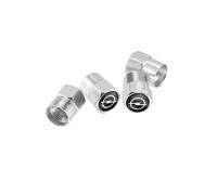 (B plateado para Opel) 4 tapas de válvula de neumático de rueda de coche de aleación de aluminio, accesorios